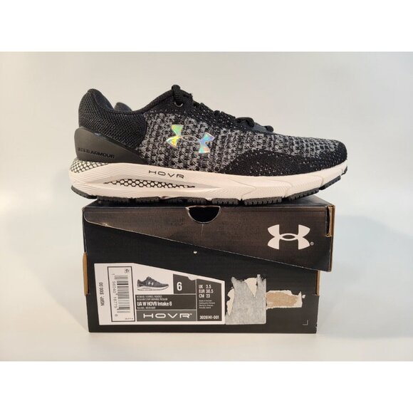 Under Armour Shoes - Under Armour HOVR Intake 6 Shoes Womens 6 Youth Girl 4.5Y Black Gray 3026141-001